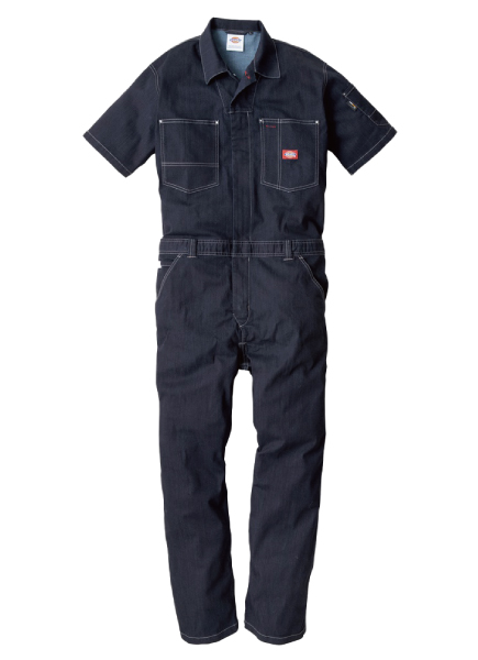 ディッキーズ Dickies CORDURA ストレッチデニム半袖ツナギ D-752 